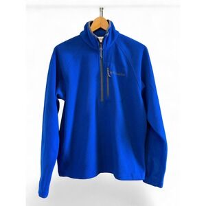 Columbia Men's Royal Blue 1/4 Zip Fleece Pullover Jacket Size Small Gorpcore